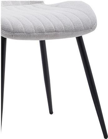 Pakketo Fersity Καρέκλα Τραπεζαρίας με Υφασμάτινη Επένδυση Λευκό-Μαύρο 48x56.5x85.5cm 101-000087