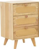 Pakketo Finian Κομοδίνο Ξύλινο Μπεζ 40x35x59.5cm 135-000014
