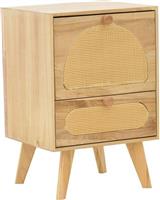 Pakketo Finian Κομοδίνο Ξύλινο Μπεζ 40x35x59cm 135-000018