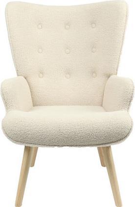Pakketo Fluffy Πολυθρόνα Μπουκλέ Κρεμ-Φυσικό 75x69x96cm 255-000021