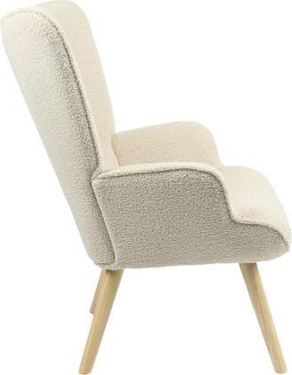 Pakketo Fluffy Πολυθρόνα Μπουκλέ Κρεμ-Φυσικό 75x69x96cm 255-000021