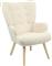 Pakketo Fluffy Πολυθρόνα Μπουκλέ Κρεμ-Φυσικό 75x69x96cm 255-000021