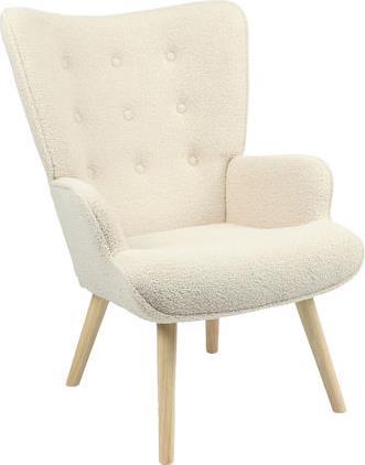 Pakketo Fluffy Πολυθρόνα Μπουκλέ Κρεμ-Φυσικό 75x69x96cm 255-000021