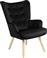 Pakketo Fluffy Πολυθρόνα Relax Βελούδινη Μαύρη 75x69x96cm 255-000086