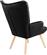 Pakketo Fluffy Πολυθρόνα Relax Βελούδινη Μαύρη 75x69x96cm 255-000086