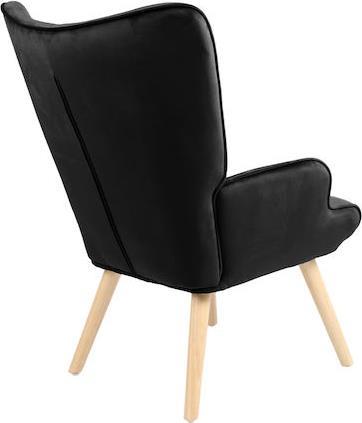 Pakketo Fluffy Πολυθρόνα Relax Βελούδινη Μαύρη 75x69x96cm 255-000086