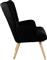 Pakketo Fluffy Πολυθρόνα Relax Βελούδινη Μαύρη 75x69x96cm 255-000086