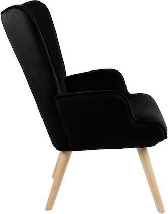 Pakketo Fluffy Πολυθρόνα Relax Βελούδινη Μαύρη 75x69x96cm 255-000086