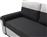 Pakketo Gaby Τριθέσιος Καναπές Κρεβάτι με Αποθηκευτικό Χώρο Μαύρο-Γκρι 260x88x88cm 074-000060