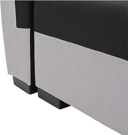 Pakketo Gaby Τριθέσιος Καναπές Κρεβάτι με Αποθηκευτικό Χώρο Μαύρο-Γκρι 260x88x88cm 074-000060