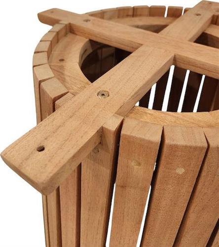 Pakketo Galy Βάση Τραπεζιού από Ξύλο σε Μπεζ Χρώμα 60x60x75cm 343-000118