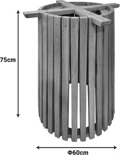 Pakketo Galy Βάση Τραπεζιού από Ξύλο σε Μπεζ Χρώμα 60x60x75cm 343-000118
