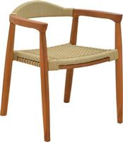 Pakketo Ganny Πολυθρόνα Εξωτερικού Χώρου Ξύλινη Φυσική Απόχρωση 61x58x71cm 340-000019