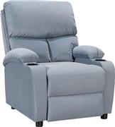 Pakketo Gartia Πολυθρόνα Relax με Υποπόδιο Βελούδινη Γκρι 79x94x102cm 269-000014