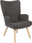 Pakketo Gerlina Μπερζέρα Ανθρακί 71x64x94cm 393-000001