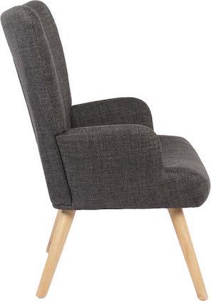 Pakketo Gerlina Μπερζέρα Ανθρακί 71x64x94cm 393-000001