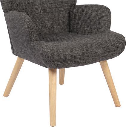 Pakketo Gerlina Μπερζέρα Ανθρακί 71x64x94cm 393-000001