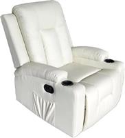 Pakketo Gessel Πολυθρόνα Relax από Δερματίνη Κρεμ 80x90x98cm 331-000005