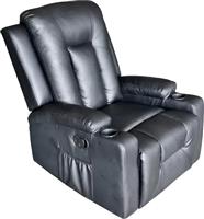 Pakketo Gessel Πολυθρόνα Relax από Δερματίνη Μαύρη 80x90x98cm 331-000004