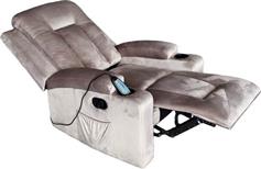 Pakketo Gessel Πολυθρόνα Relax Massage Βελούδινη Γκρι 80x90x98cm 331-000010