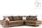 Pakketo Γωνιακός καναπές αριστερή γωνία Luxury II ύφασμα mocha-cream 290x235x95cm