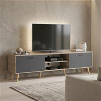 Pakketo Gorna Έπιπλο Τηλεόρασης Sonoma-Ανθρακί Μ180xΠ35xΥ48.6cm 230-000205