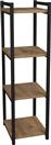 Pakketo Harvey Ραφιέρα Δαπέδου Μαύρο-Φυσική 33x28x100cm 321-000103