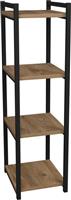 Pakketo Harvey Ραφιέρα Δαπέδου Μαύρο-Φυσική 33x28x100cm 321-000103
