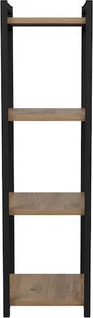 Pakketo Harvey Ραφιέρα Δαπέδου Μαύρο-Φυσική 33x28x100cm 321-000103