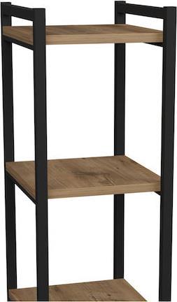 Pakketo Harvey Ραφιέρα Δαπέδου Μαύρο-Φυσική 33x28x100cm 321-000103