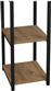 Pakketo Harvey Ραφιέρα Δαπέδου Μαύρο-Φυσική 33x28x100cm 321-000103