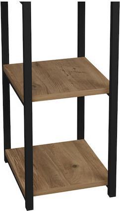Pakketo Harvey Ραφιέρα Δαπέδου Μαύρο-Φυσική 33x28x100cm 321-000103