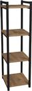 Pakketo Harvey Ραφιέρα Δαπέδου Μαύρο-Φυσική 33x28x100cm 321-000103