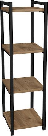 Pakketo Harvey Ραφιέρα Δαπέδου Μαύρο-Φυσική 33x28x100cm 321-000103