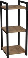 Pakketo Harvey Ραφιέρα Δαπέδου Μαύρο-Φυσική 33x28x70cm 321-000101