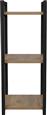 Pakketo Harvey Ραφιέρα Δαπέδου Μαύρο-Φυσική 33x28x70cm 321-000101