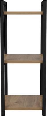 Pakketo Harvey Ραφιέρα Δαπέδου Μαύρο-Φυσική 33x28x70cm 321-000101