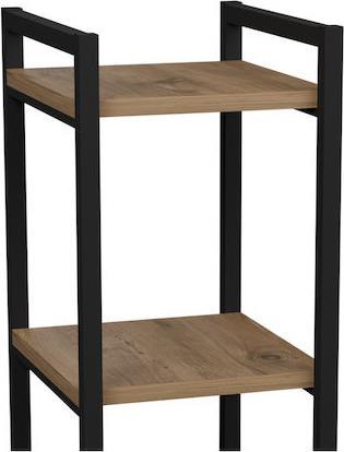 Pakketo Harvey Ραφιέρα Δαπέδου Μαύρο-Φυσική 33x28x70cm 321-000101