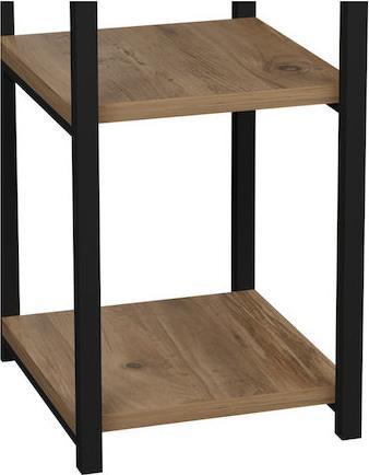 Pakketo Harvey Ραφιέρα Δαπέδου Μαύρο-Φυσική 33x28x70cm 321-000101