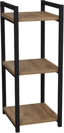 Pakketo Harvey Ραφιέρα Δαπέδου Μαύρο-Φυσική 33x28x70cm 321-000101