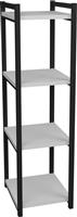 Pakketo Harvey Ραφιέρα Δαπέδου Μαύρο-Λευκή 33x28x100cm 321-000104