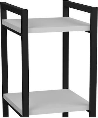 Pakketo Harvey Ραφιέρα Δαπέδου Μαύρο-Λευκή 33x28x70cm 321-000102