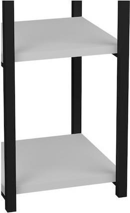 Pakketo Harvey Ραφιέρα Δαπέδου Μαύρο-Λευκή 33x28x70cm 321-000102