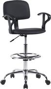 Pakketo Icina 1 Σκαμπό Γραφείου με Πλάτη Μαύρο 58x54x102cm 360-000020