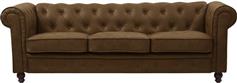 Pakketo Incredible Τριθέσιος Καναπές Αντικέ Καφέ 203x84x67cm 074-000057