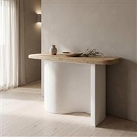 Pakketo Jeckie Κονσόλα Ξύλινη Λευκή Μ120xΠ38xΥ80cm 415-000012