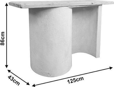 Pakketo Jeckie Κονσόλα Ξύλινη Λευκή Μ120xΠ38xΥ80cm 415-000012