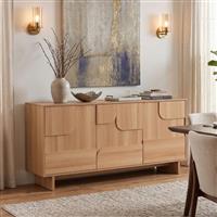 Pakketo Jenfia Μπουφές Ξύλινος Φυσική Απόχρωση 150x39x75.5cm 086-000031