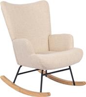 Pakketo Jianna Πολυθρόνα Κουνιστή Κρεμ 79x64x89cm 393-000031