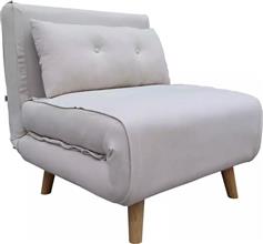 Pakketo Josuane Πολυθρόνα Κρεβάτι Βελούδινη Μπεζ 78x80x81cm 035-000105